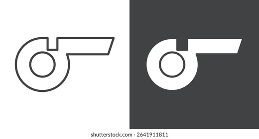 whistle icon symbol illustration logo
