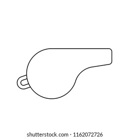 Whistle icon. Thin line design. Vector illustration.