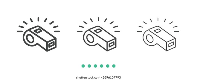 Whistle icon. Thin line icon vector