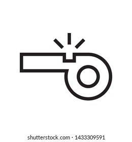 Whistle icon in trendy outline style design. Vector graphic illustration. Suitable for website design, logo, app, and ui. Editable vector stroke. EPS 10.