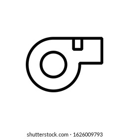 Whistle icon in trendy outline style isolated on background