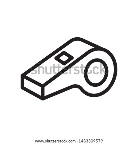 Whistle icon in trendy outline style design. Vector graphic illustration. Suitable for website design, logo, app, and ui. Editable vector stroke. EPS 10.