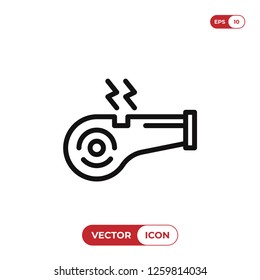 Whistle icon vector