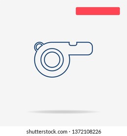 Whistle icon. Vector concept illustration for design.