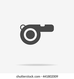 Whistle icon. Vector concept illustration for design.