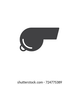 Whistle icon vector, filled flat sign, solid pictogram isolated on white. Symbol, logo illustration.