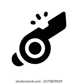 whistle icon. vector glpyh icon for your website, mobile, presentation, and logo design.