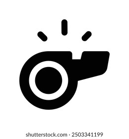 whistle icon. vector glyph icon for your website, mobile, presentation, and logo design.