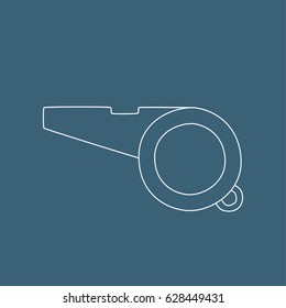 Whistle icon, vector illustration design. Sport objects collection.