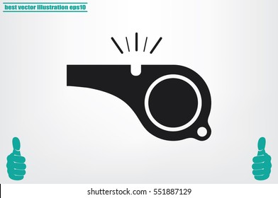 Whistle Icon Vector Illustration Eps10.