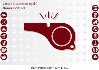 Whistle icon vector illustration eps10.
