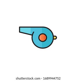 whistle icon vector illustration. whistle icon filled outline style design