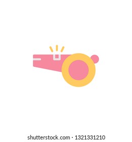 Whistle Icon Vector Illustration in Flat Style for Any Purpose