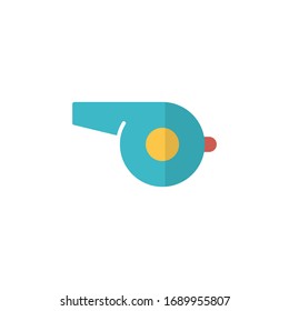 whistle icon vector illustration. whistle icon flat style design