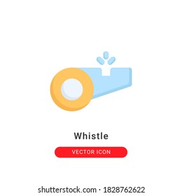 whistle icon vector illustration. whistle icon flat design.