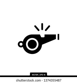 Whistle Icon Vector Illustration Logo Template
