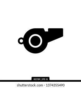Whistle Icon Vector Illustration Logo Template
