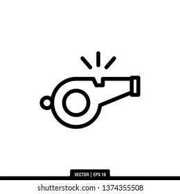 Whistle Icon Vector Illustration Logo Template
