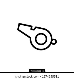Whistle Icon Vector Illustration Logo Template
