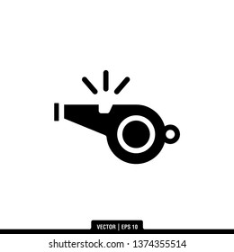 Whistle Icon Vector Illustration Logo Template
