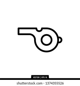 Whistle Icon Vector Illustration Logo Template
