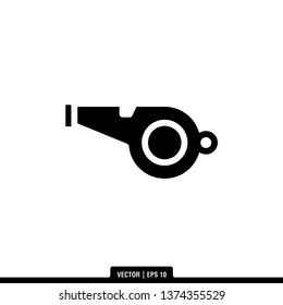 Whistle Icon Vector Illustration Logo Template
