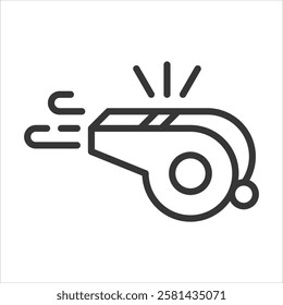 Whistle Icon Vector Illustration Outline