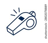 Whistle icon vector isolated on white background