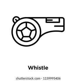 Whistle icon vector isolated on white background, Whistle transparent sign , line or linear sign, element design in outline style