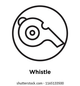 Whistle icon vector isolated on white background, Whistle transparent sign , linear sport symbols