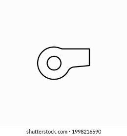 Whistle icon vector isolated on white background, logo concept