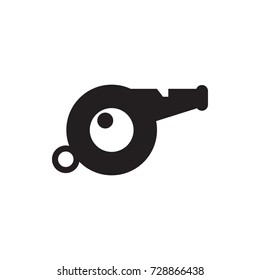 Whistle icon. Vector isolated icon for web and mobile on white background.