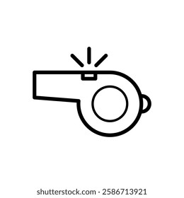 Whistle Icon. Whistle Vector Icon in line style design. Whistle Symbol.