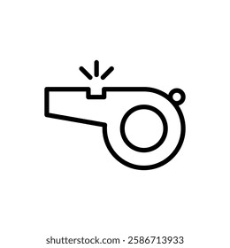 Whistle Icon. Whistle Vector Icon in line style design. Whistle Symbol.