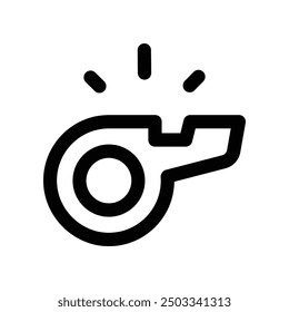 whistle icon. vector line icon for your website, mobile, presentation, and logo design.