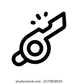 whistle icon. vector line icon for your website, mobile, presentation, and logo design.