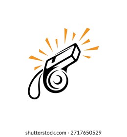 Whistle Symbol Vektor Logo Design Template