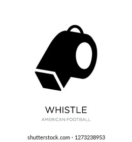 whistle icon vector on white background, whistle trendy filled icons from American football collection, whistle simple element illustration