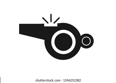 whistle icon vector on white background 