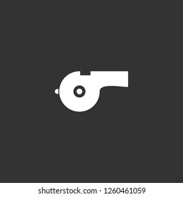whistle icon vector. whistle sign on black background. whistle icon for web and app