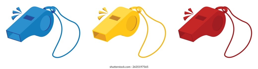 Whistle icon vector. Silhouette of referee whistle icon symbol for football and more plays. vector illustration.