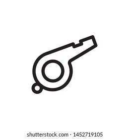 Whistle icon vector. Simple design on white background.