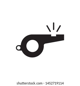 Whistle icon vector. Simple design on white background.