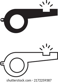 Whistle icon vector. Simple design on white background..eps
