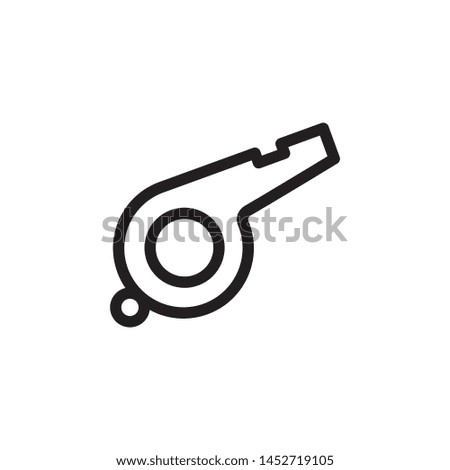 Whistle icon vector. Simple design on white background.
