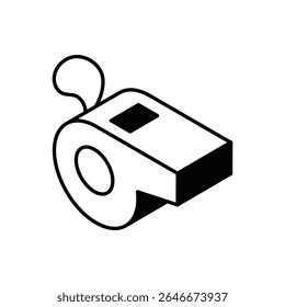 Whistle Icon vector stock illustration