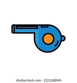 Whistle icon vector. suitable for sport symbol. Filled line icon style. simple design editable. Design simple illustration