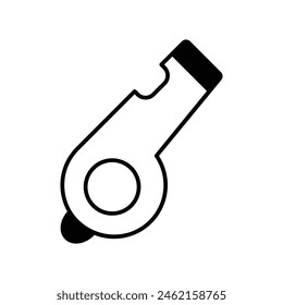 whistle icon with white background vector stock illustration