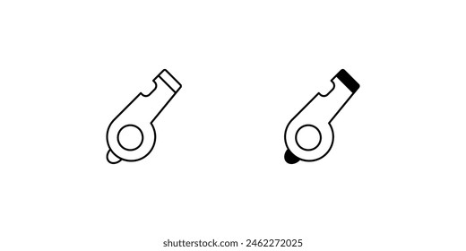 whistle icon with white background vector stock illustration