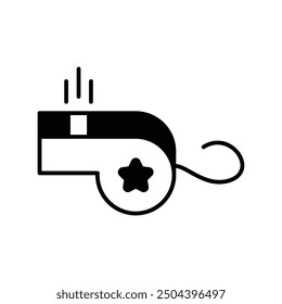 whistle icon with white background vector stock illustration